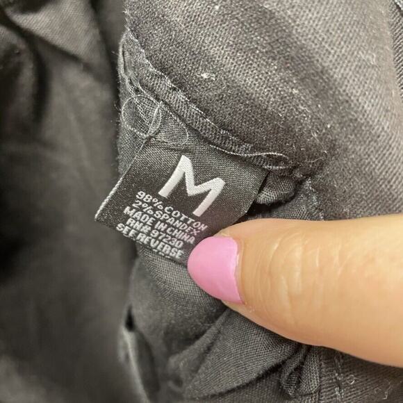 NWT Almost Famous Cargo Joggers Black Size M Bow Detail at Ankles - Picture 6 of 6